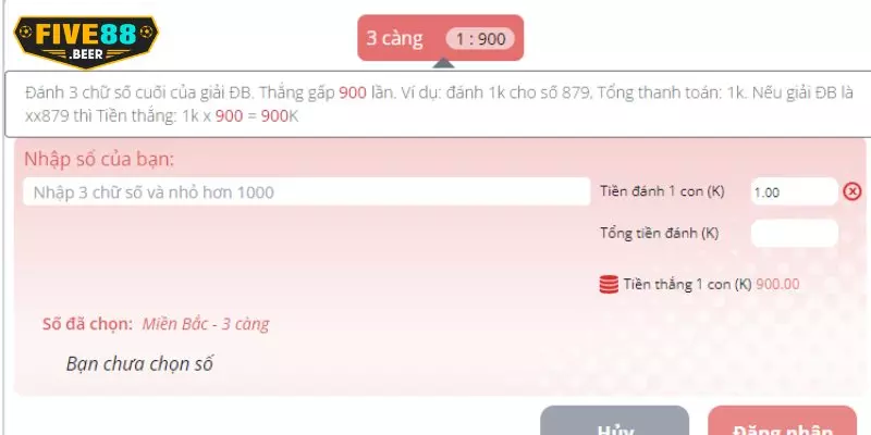 Ưu điểm khi chơi lô đề 3 càng trên Five88